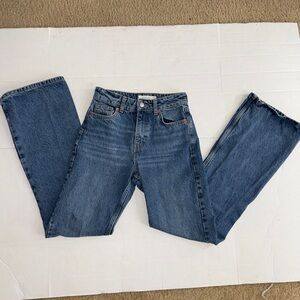 Top shop High Waist Flare dark denim jeans